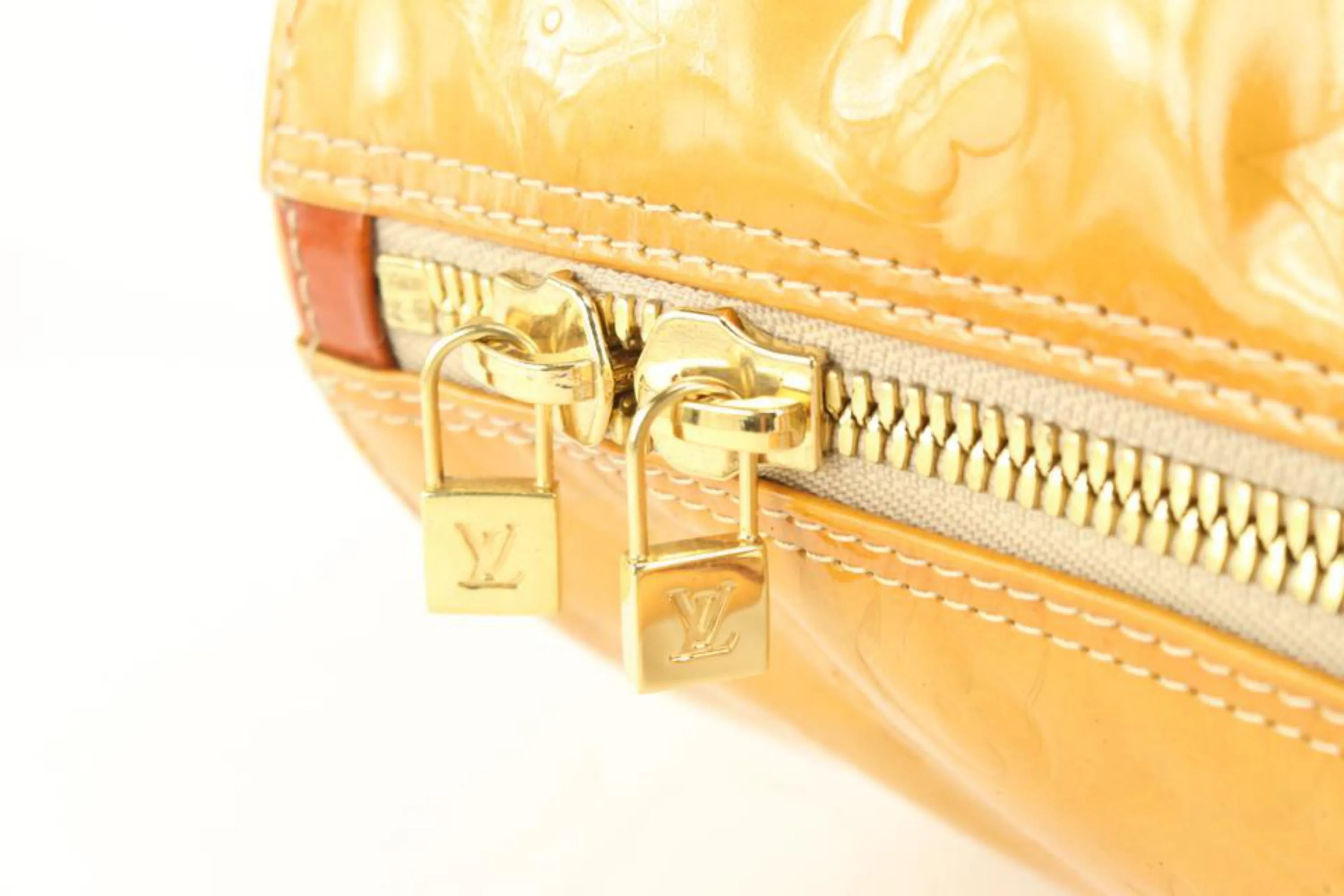 Louis Vuitton Yellow Monogram Vernis Mercer Keepall Duffle Bag 23lz531s