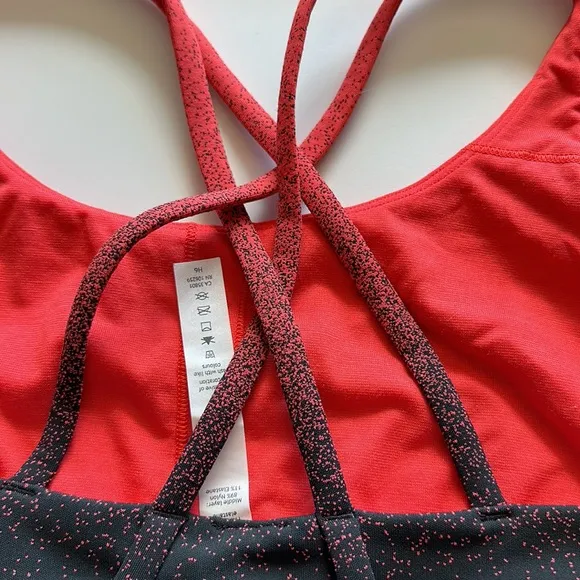 Lululemon Energy Bra Ombré Speckle Thermal Red Size 10