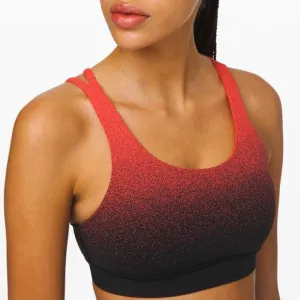 Lululemon Energy Bra Ombré Speckle Thermal Red Size 10
