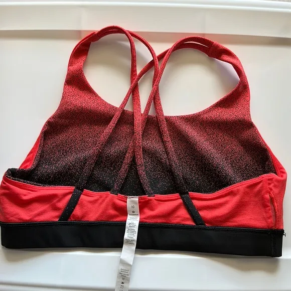 Lululemon Energy Bra Ombré Speckle Thermal Red Size 10