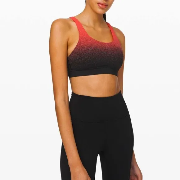 Lululemon Energy Bra Ombré Speckle Thermal Red Size 10