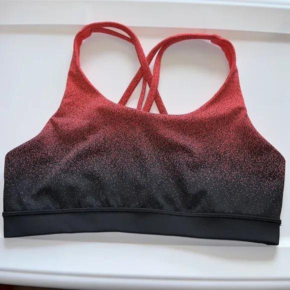 Lululemon Energy Bra Ombré Speckle Thermal Red Size 10