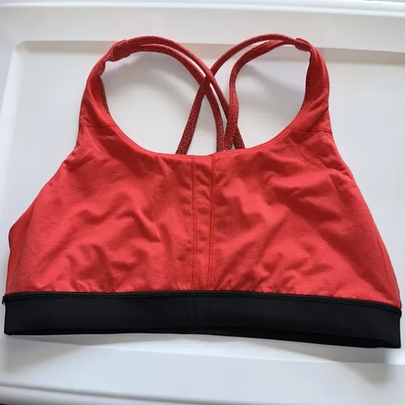 Lululemon Energy Bra Ombré Speckle Thermal Red Size 10