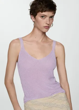 Lurex knitted top - Light/pastel Purple