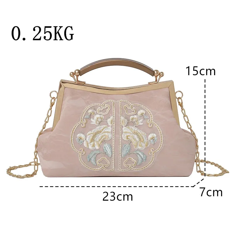 Luxury Evening Clutch Bag For Women Bride Wedding Clutch  Chain Vintage Shoulder Crossbody Bags Party Handbag Daily use Purse