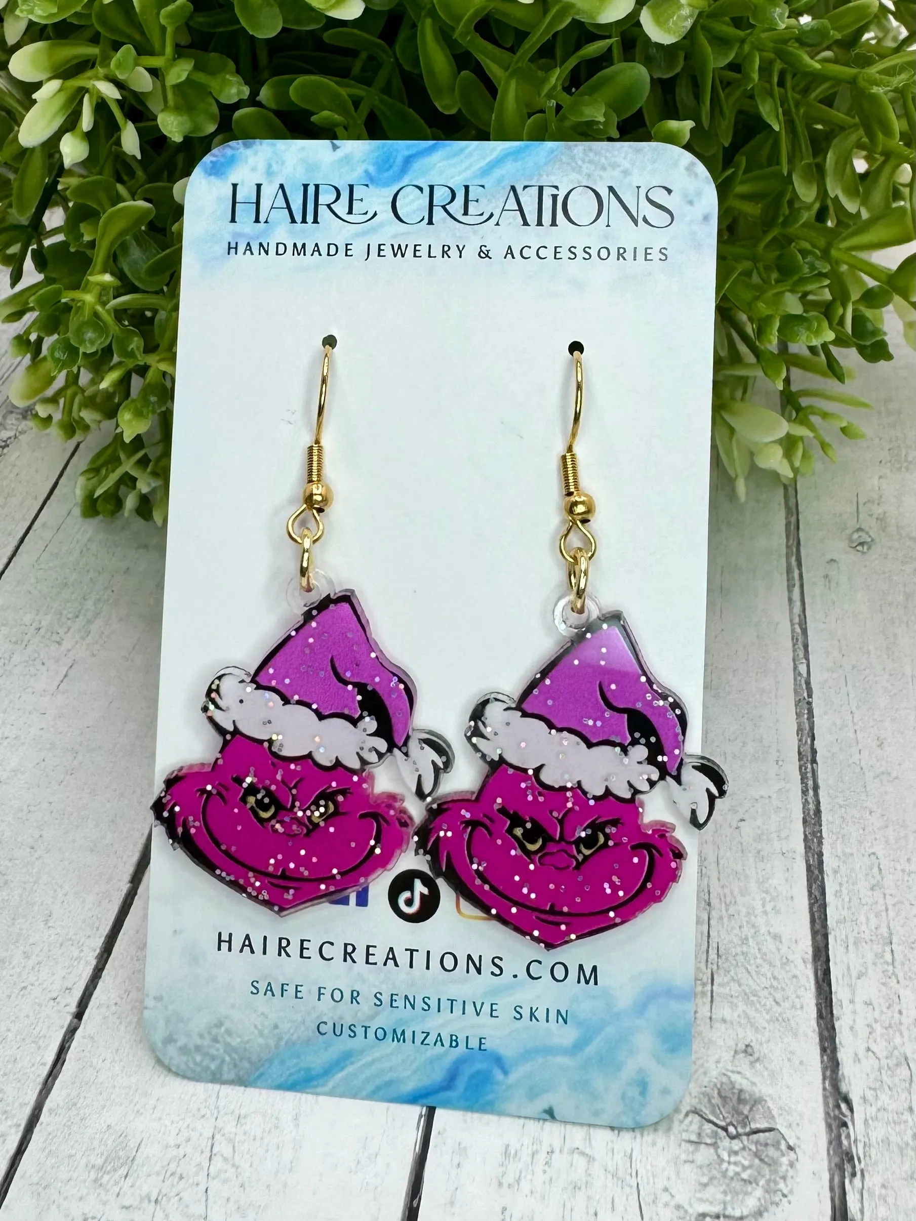 Magenta Grinchy Dangles