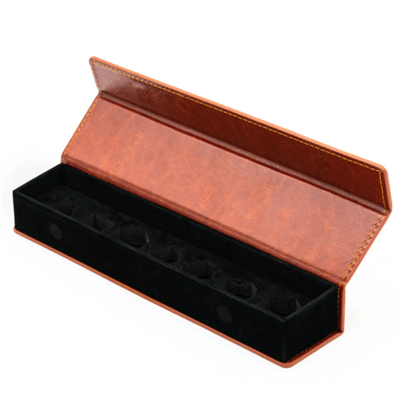 Magnetic Dice Vault - Brown Leatherette