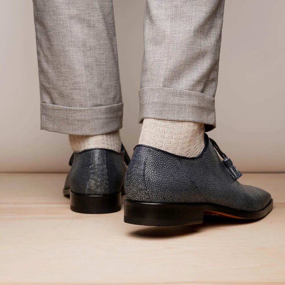Marco Di Milano Pannuci in Black Stingray Oxford Dress Shoes