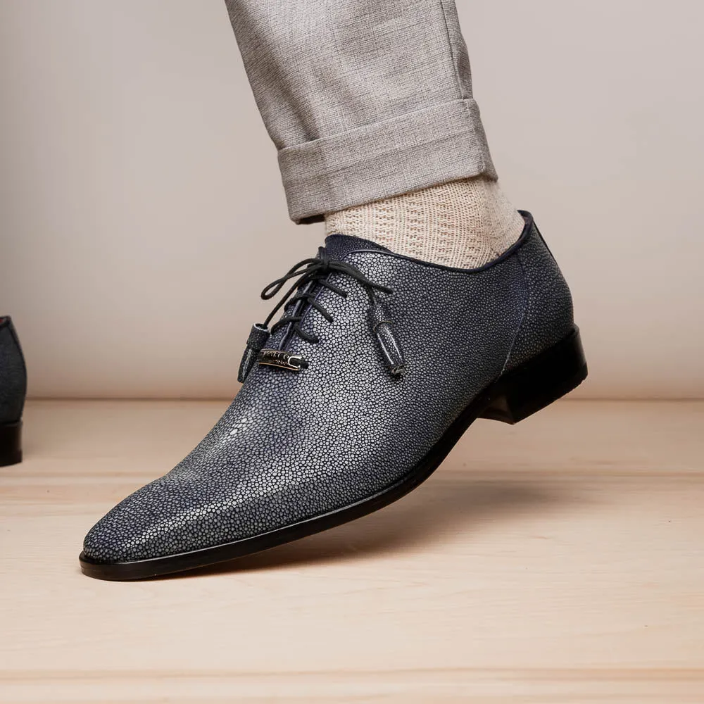 Marco Di Milano Pannuci in Black Stingray Oxford Dress Shoes