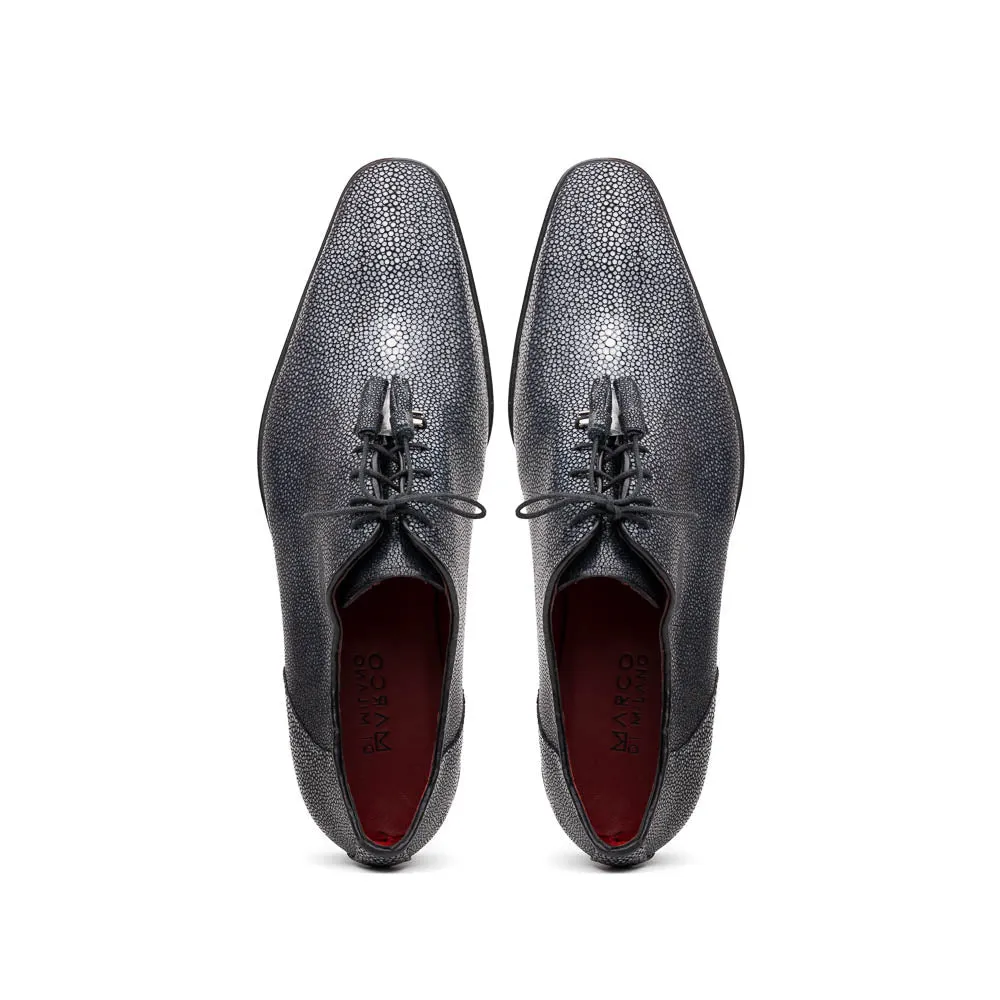 Marco Di Milano Pannuci in Black Stingray Oxford Dress Shoes