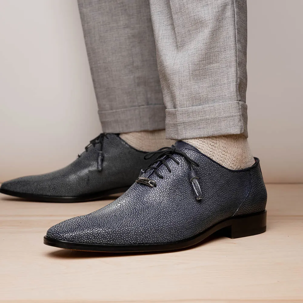 Marco Di Milano Pannuci in Black Stingray Oxford Dress Shoes