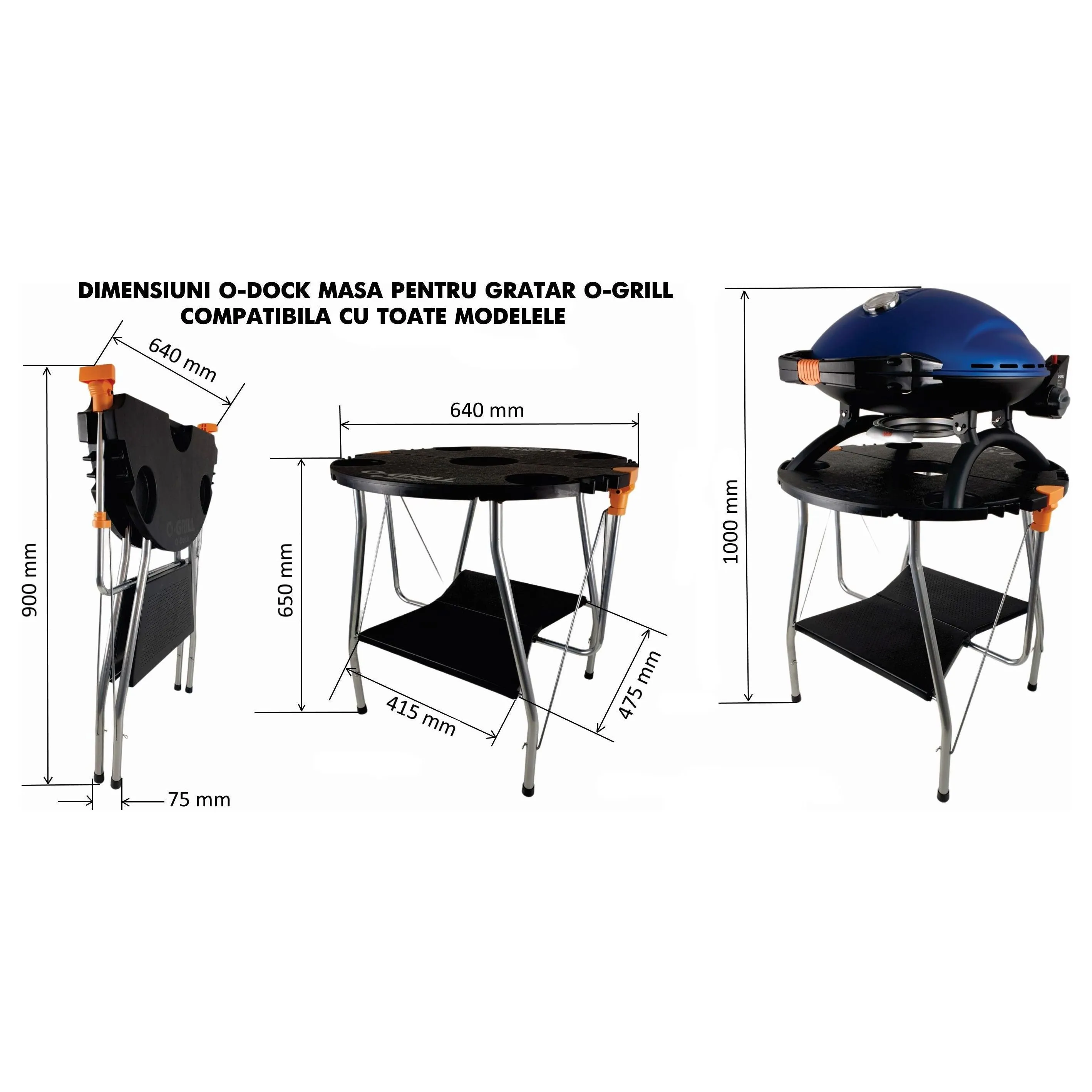 Masa De Gratar O-Dock, Pentru O-Grill, Pliabila, Max 55 Kgl