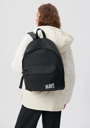 Mavi Logo Printed Black Backpack