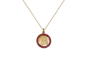 Medal Divine Shepherdes | Divina Pastora Gold & Ruby