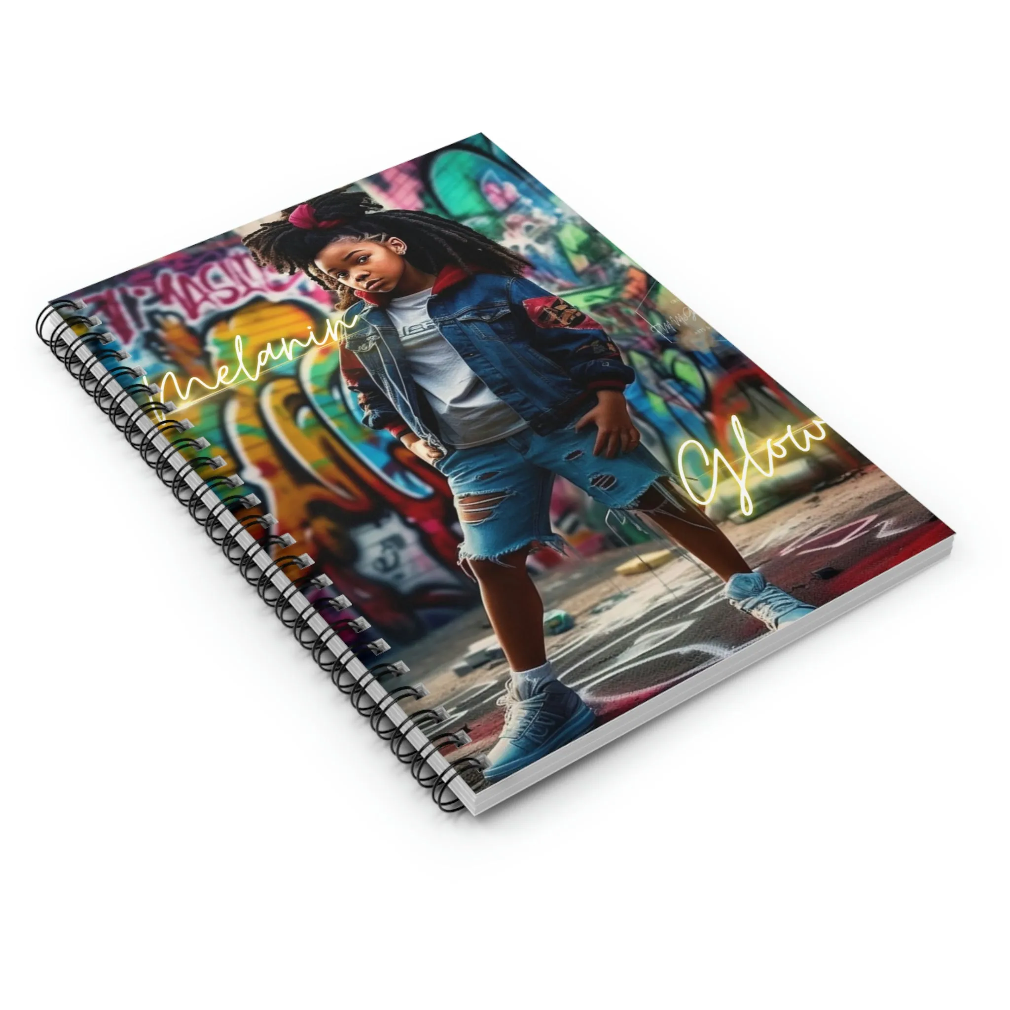 Melanin Glow Spiral Notebook - Ruled Line