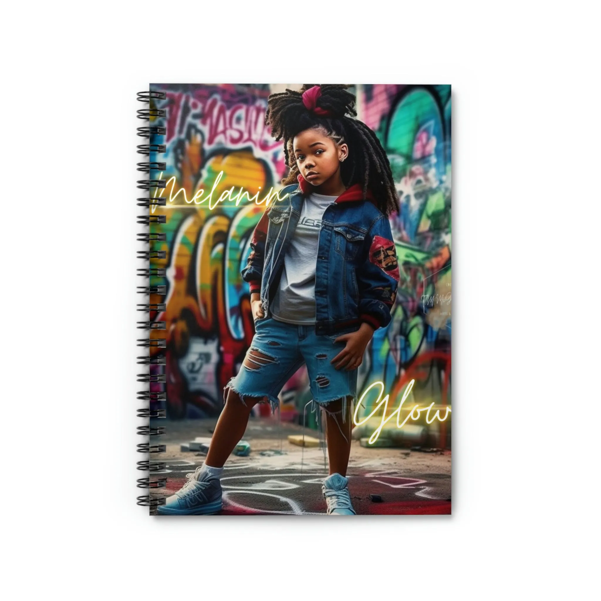 Melanin Glow Spiral Notebook - Ruled Line
