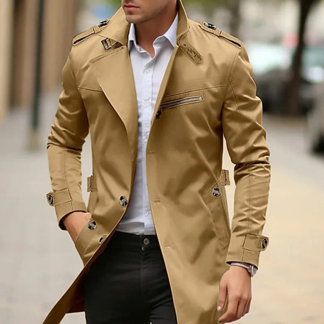 Men's Formal Work Winter Trench Coat | Warm