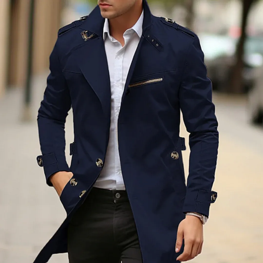 Men's Formal Work Winter Trench Coat | Warm