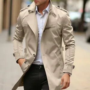 Men's Formal Work Winter Trench Coat | Warm