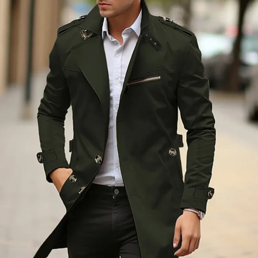 Men's Formal Work Winter Trench Coat | Warm