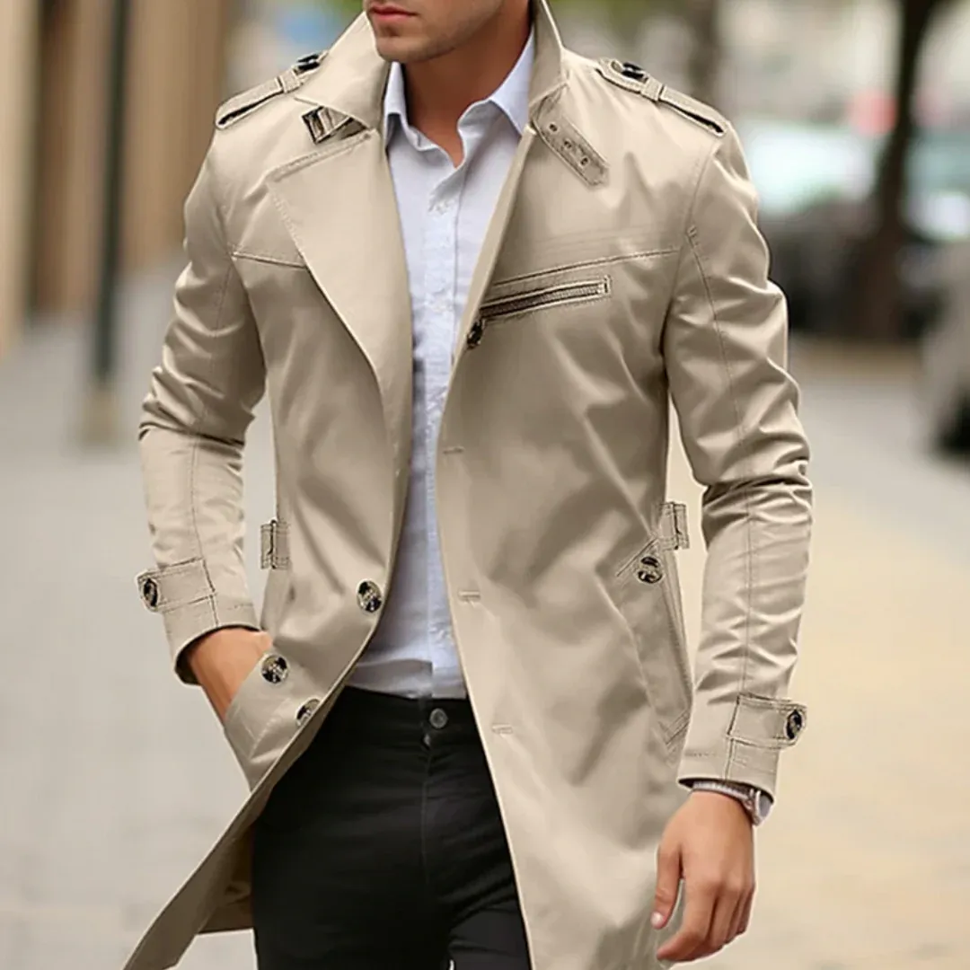 Men's Formal Work Winter Trench Coat | Warm