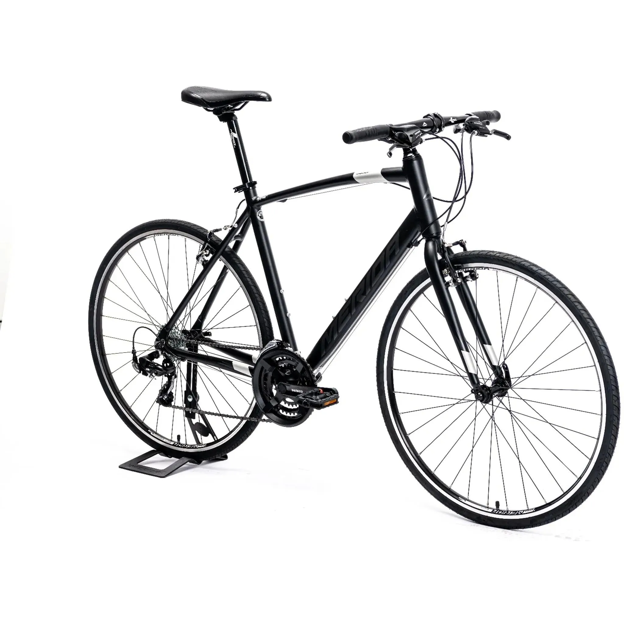 Merida Speeder 10-V Flat Bar Road Bike Matt Black/Silver
