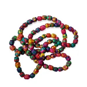 Mexican Garland - Large Woven Palm Multicolor - 11 Feet Long