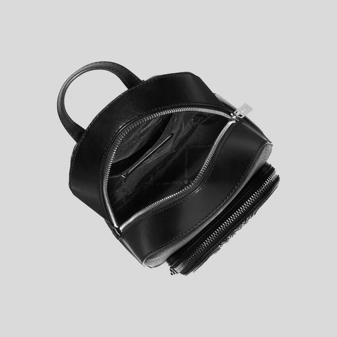 MICHAEL KORS Jaycee Extra-Small Pebbled Leather Convertible Backpack Black RB-35T2S8TB1L