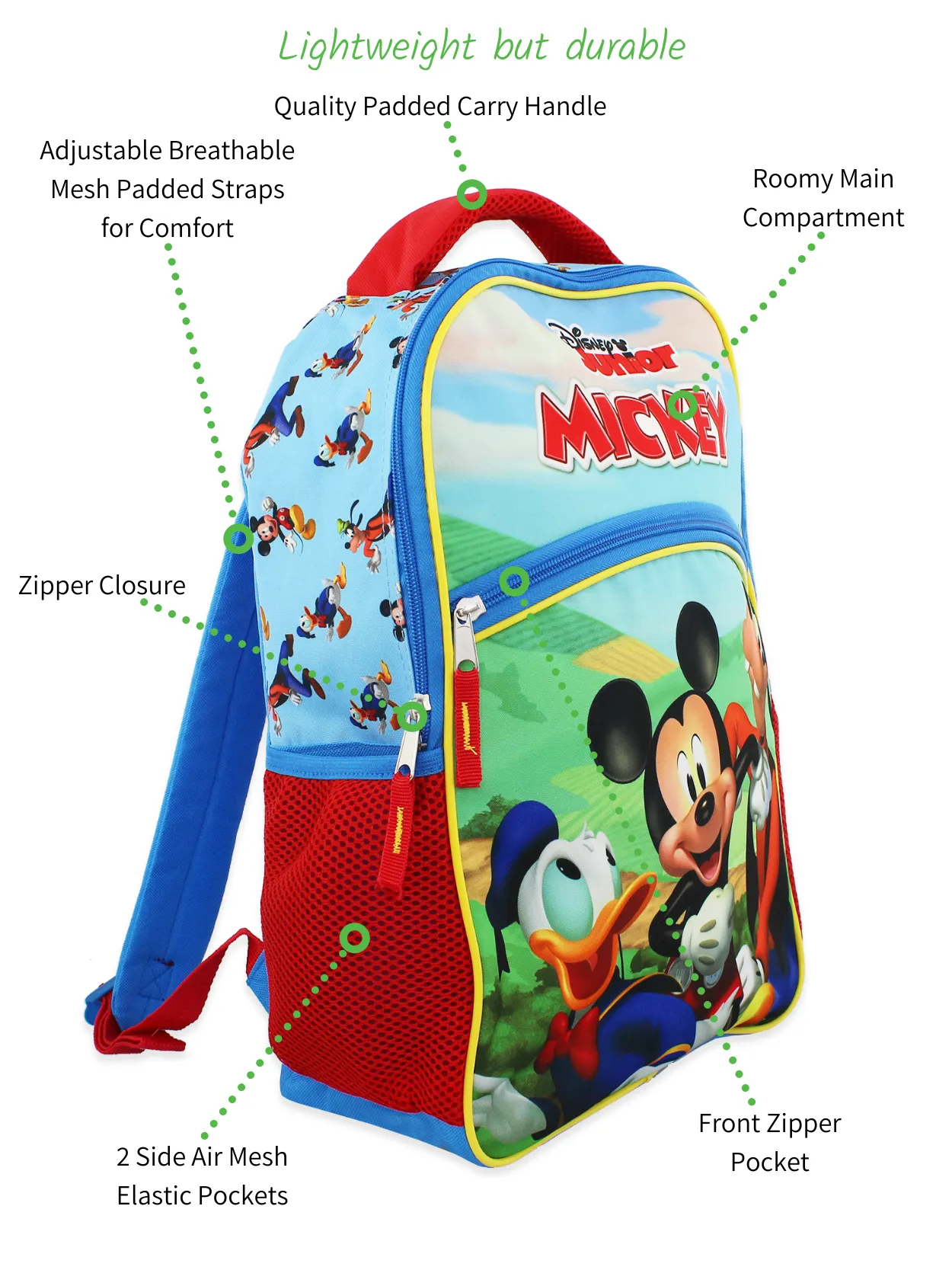 Mickey Mouse and Friends 16 Inch School Backpack
