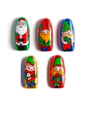 Milk Chocolate Foiled Santa & Elves