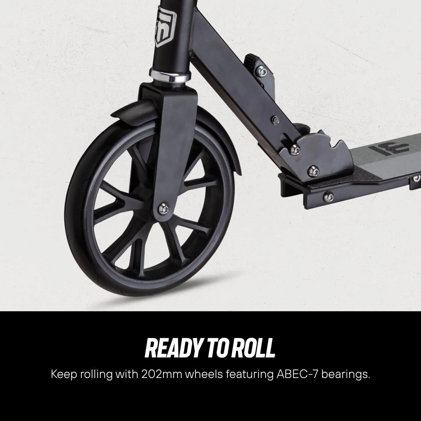 Mongoose Trace 200 Folding Push/Kick Scooter - Black & Grey