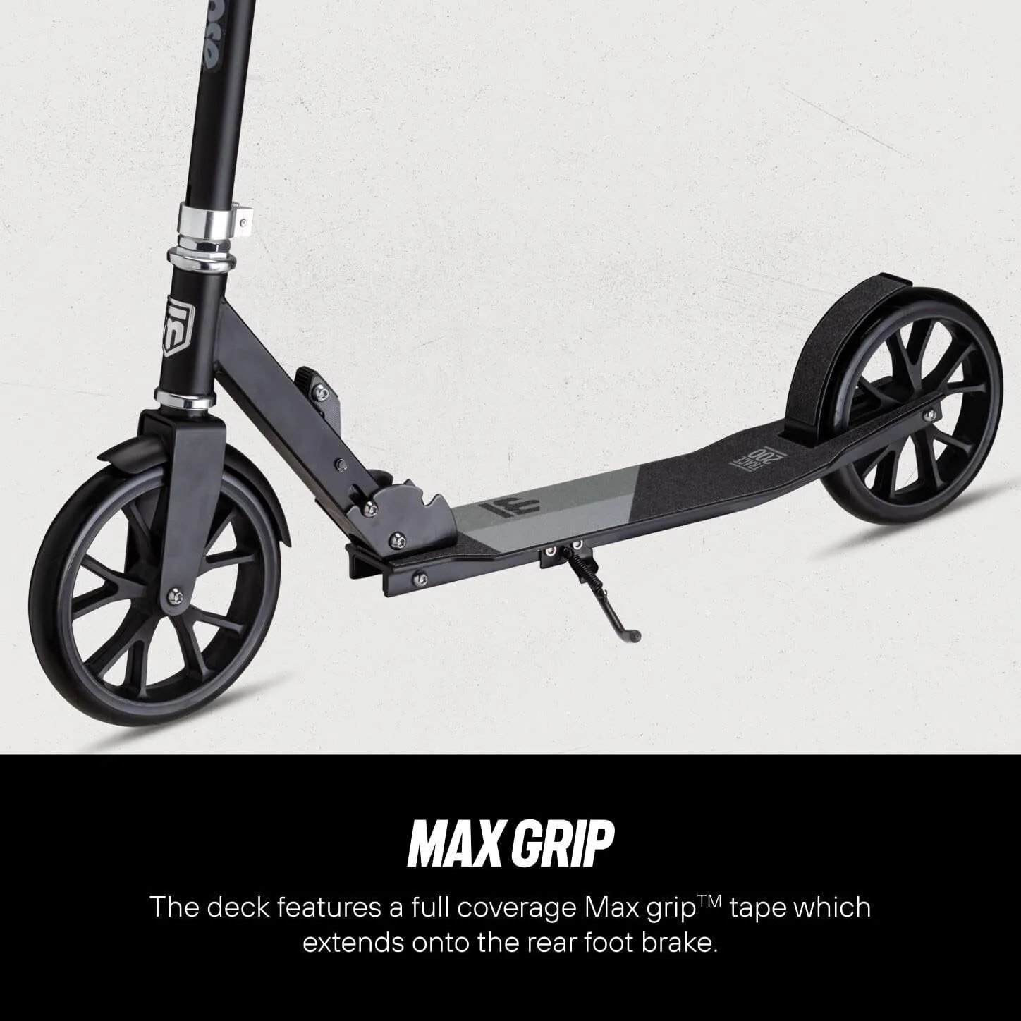 Mongoose Trace 200 Folding Push/Kick Scooter - Black & Grey
