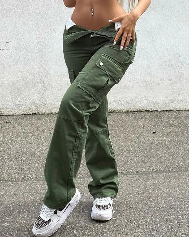 Multiple Pockets Crago Pants