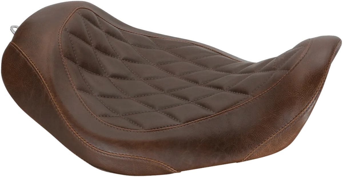 Mustang 76764 Wide Tripper Solo Seat - Smooth - Brown