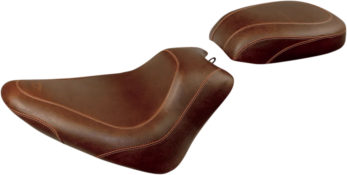 Mustang 76764 Wide Tripper Solo Seat - Smooth - Brown