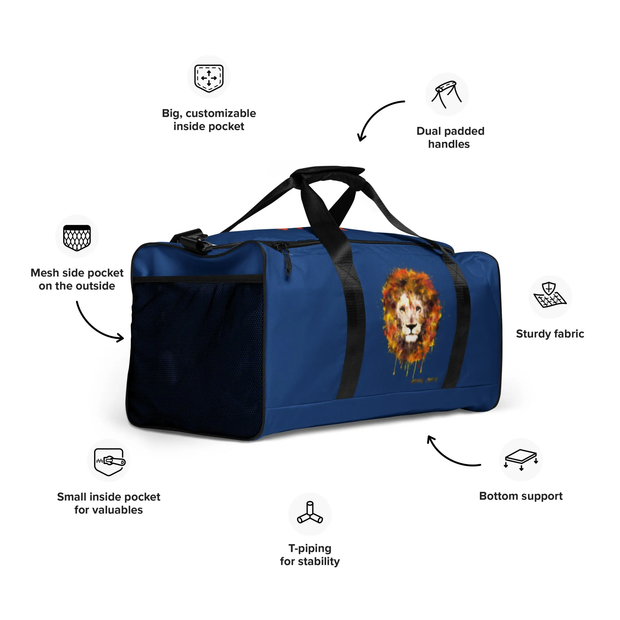 Navy Duffle Bag - OG Hippie Dude