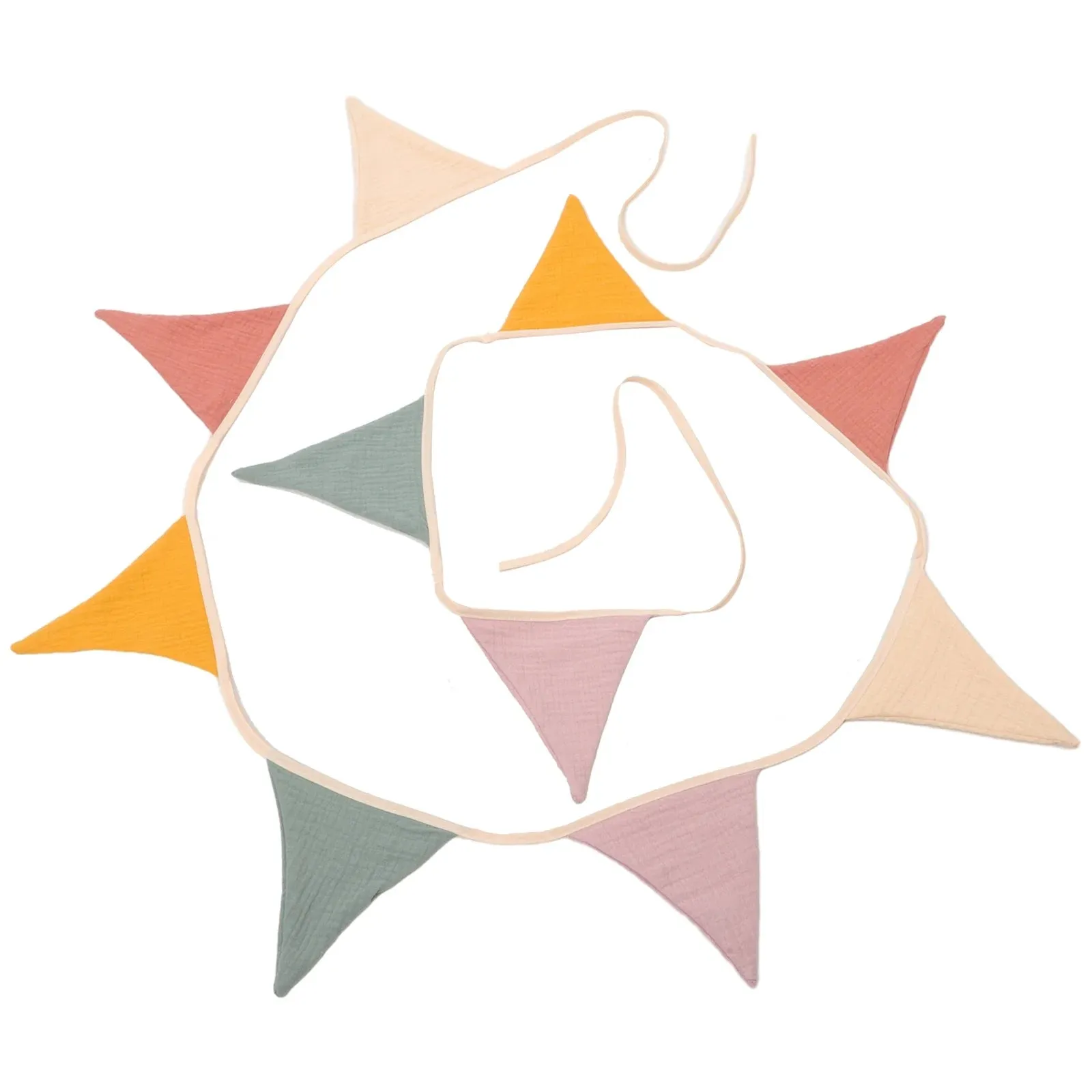 NEW Eease 1 Set Colorful Triangle Banner Baby Shower Backdrop Triangle Bunting Bedroom Hanging Triangle Flag