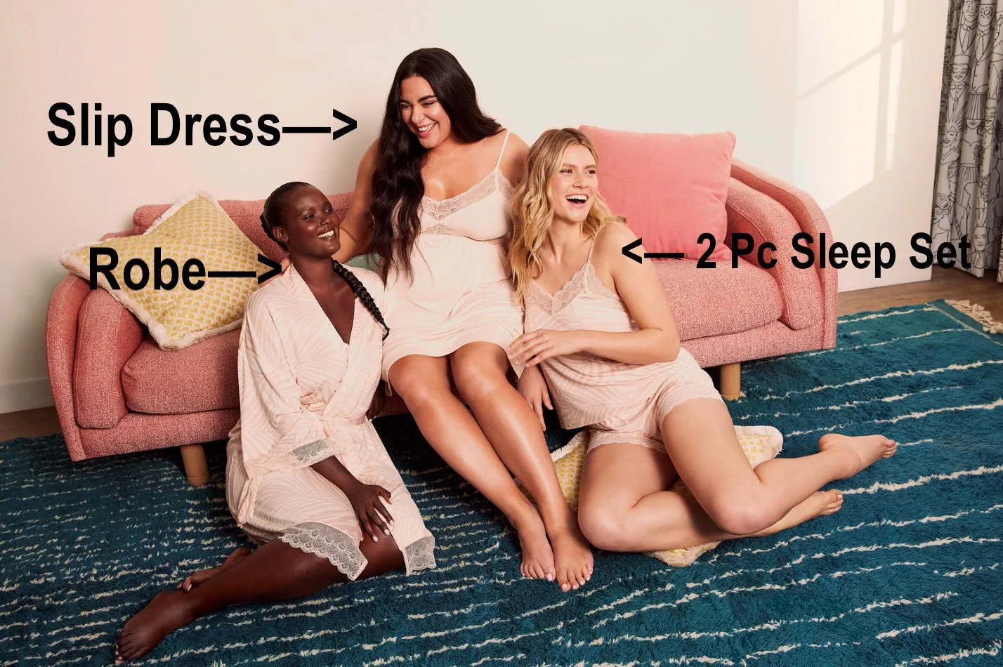 New with tags! Roxy Earle Women's Daydream Sleep Set in Desert Sand! Sz 1X! Ultra Comfy!