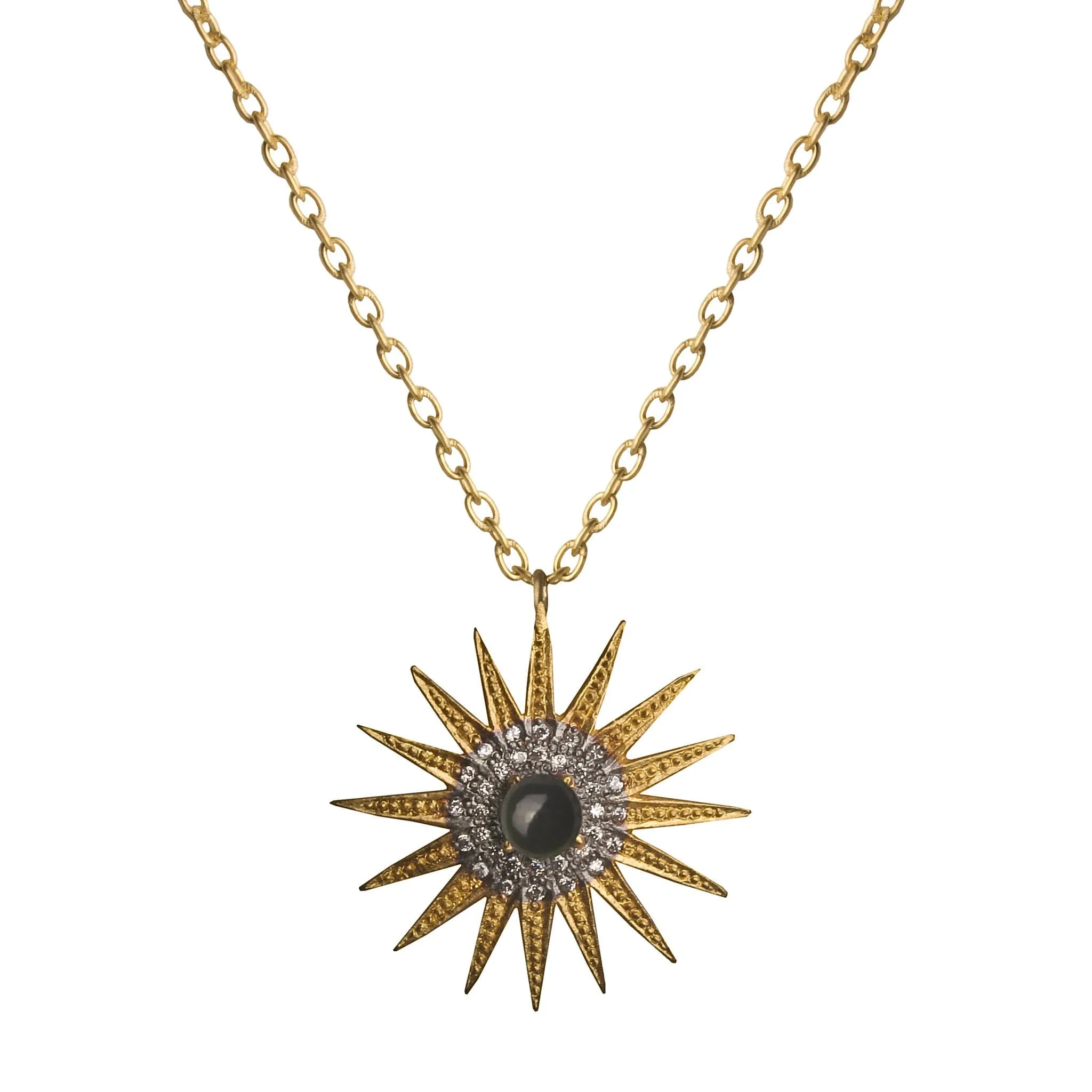 Nouveau Sunburst Pendant Necklace