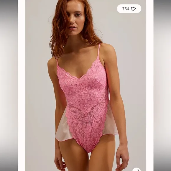 NWT Maid To Wear Bodysuit In Rose Quartz