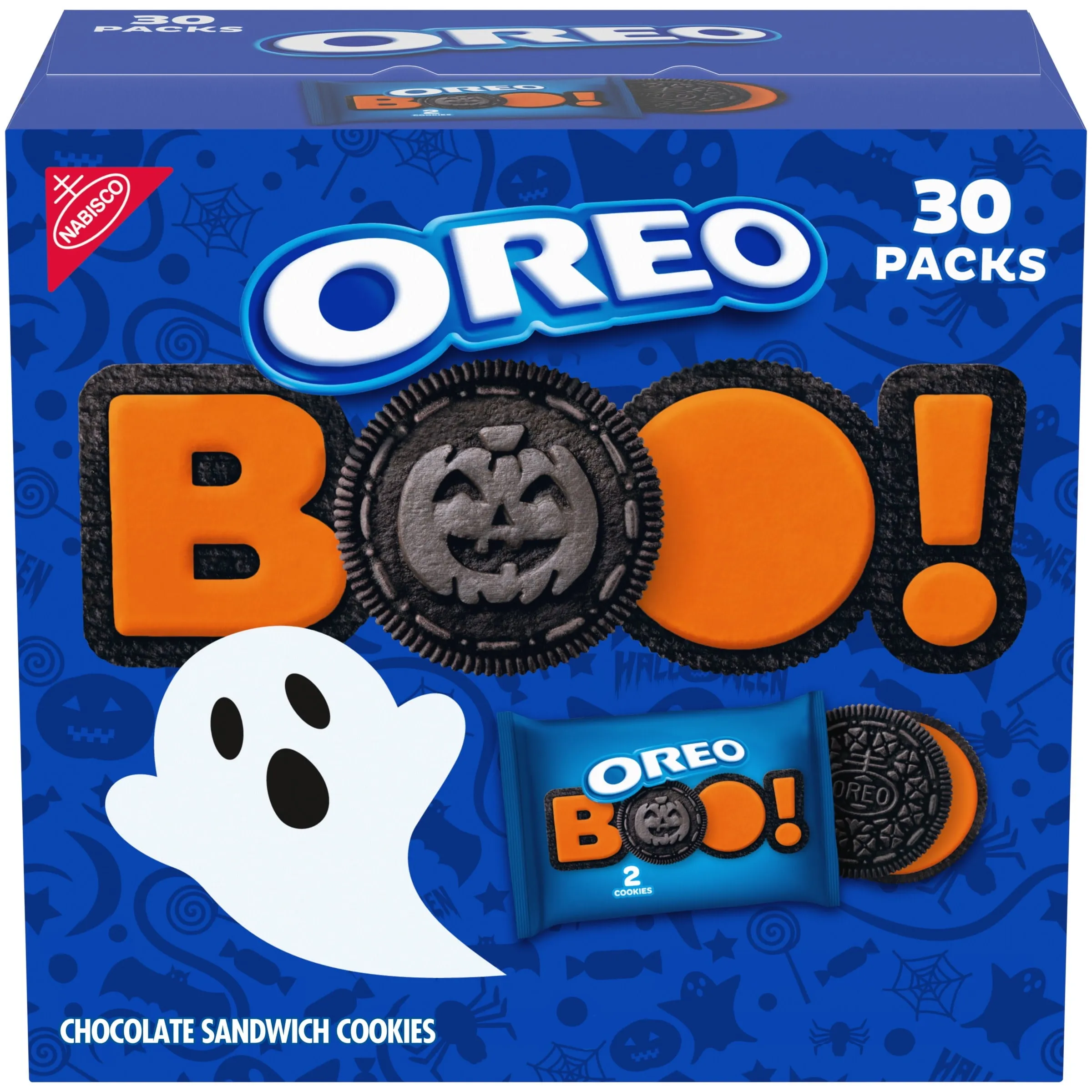 Orange Creme Chocolate Halloween Sandwich Cookies, 30 Snack Packs (2 Cookies per Snack Pack)