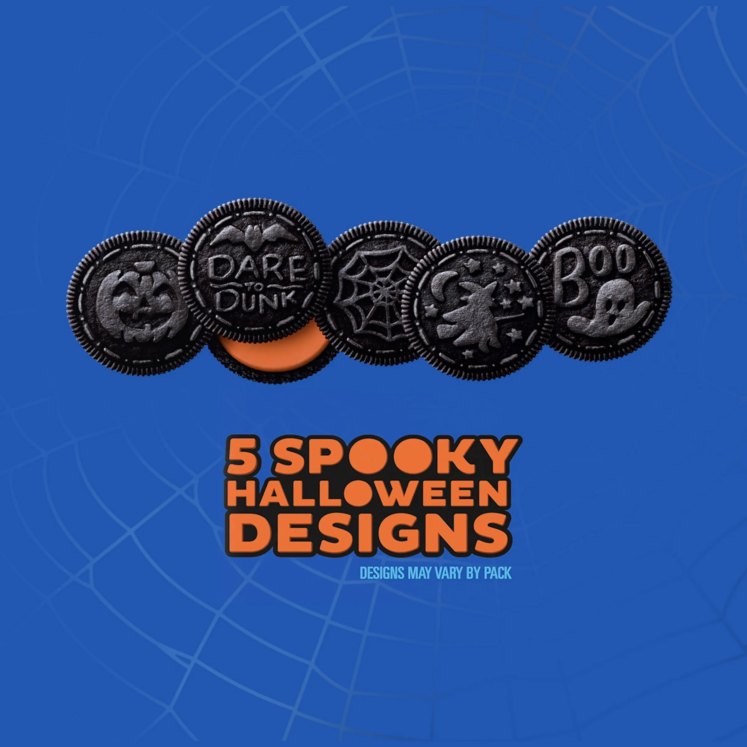 Orange Creme Chocolate Halloween Sandwich Cookies, 30 Snack Packs (2 Cookies per Snack Pack)