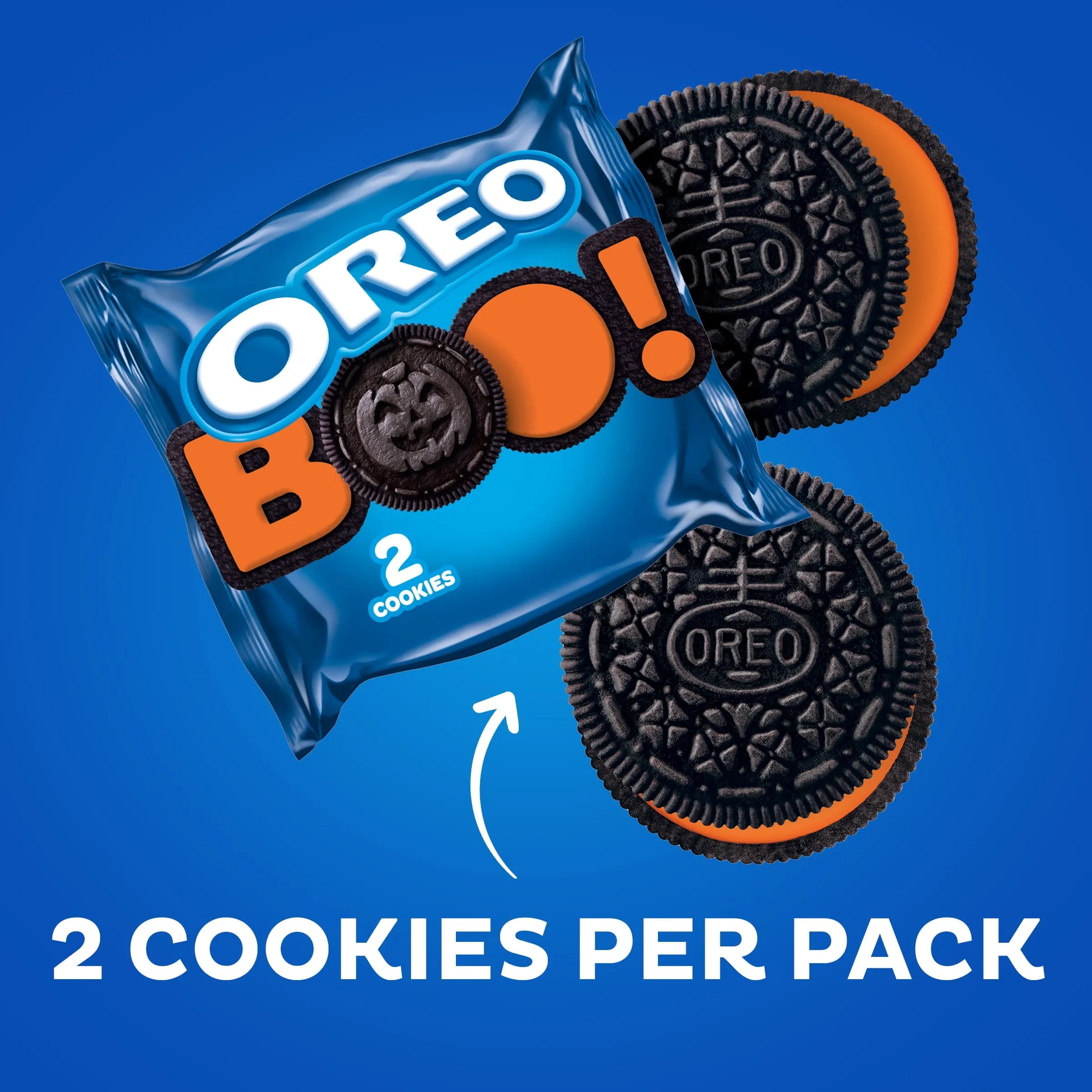 Orange Creme Chocolate Halloween Sandwich Cookies, 30 Snack Packs (2 Cookies per Snack Pack)
