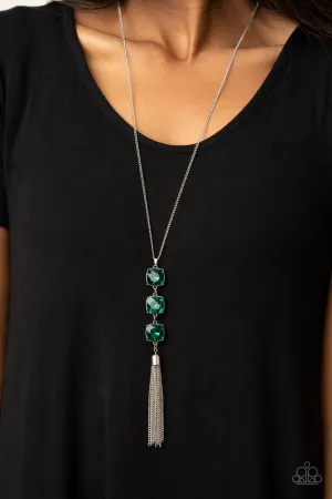 Paparazzi GLOW Me The Money! - Green Necklace