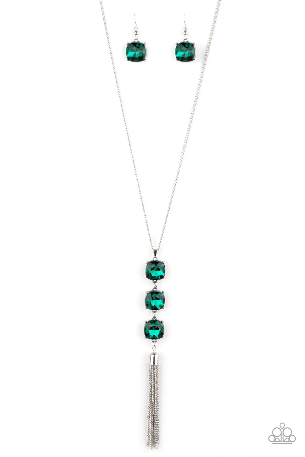 Paparazzi GLOW Me The Money! - Green Necklace