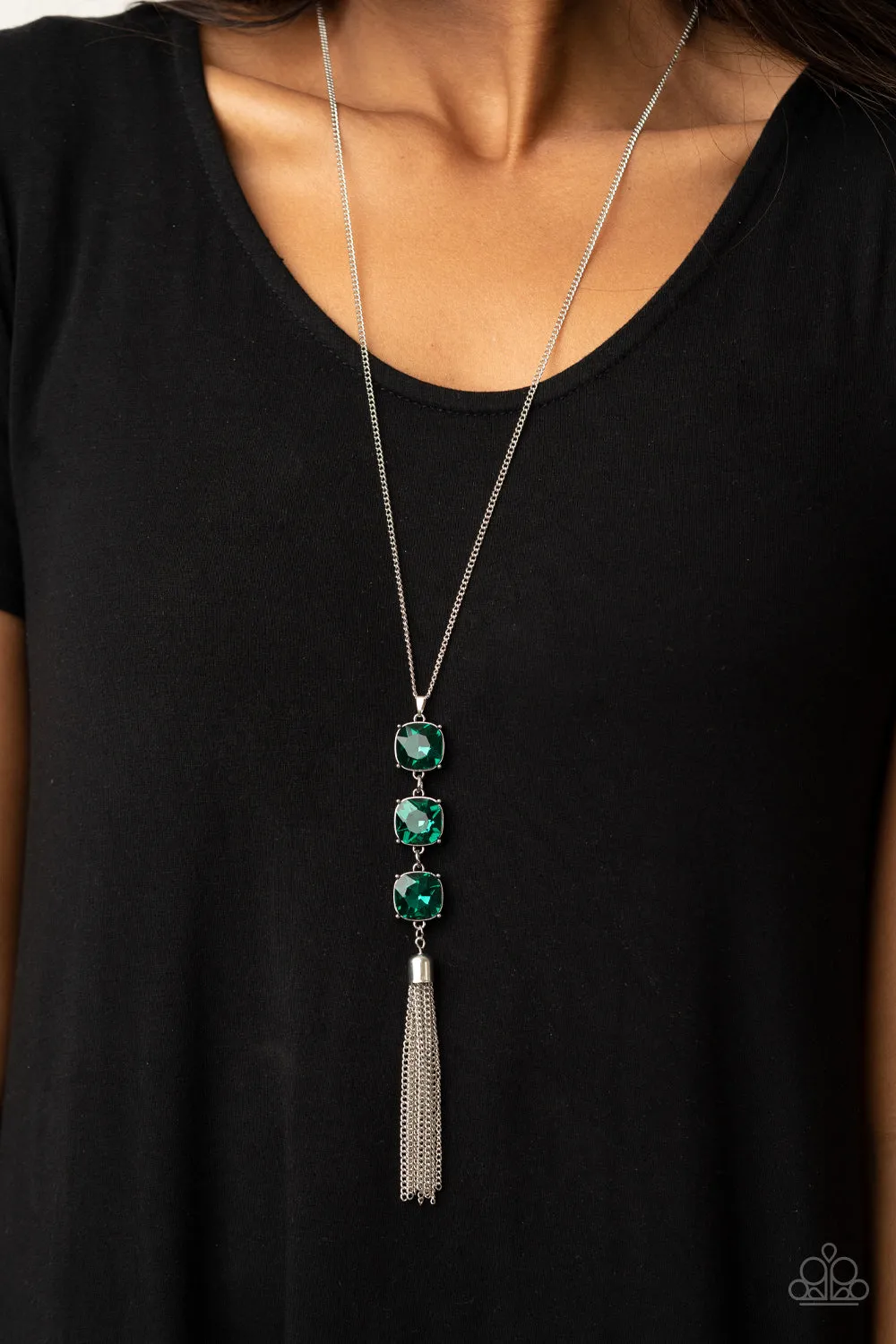 Paparazzi GLOW Me The Money! - Green Necklace