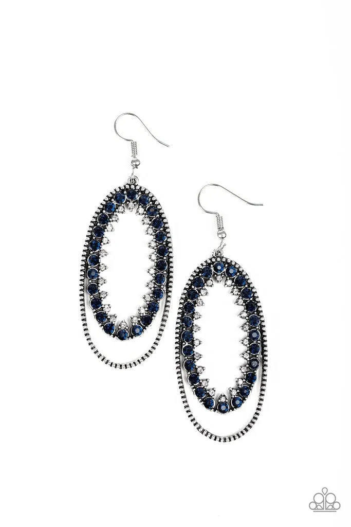 Paparazzi Marry Into Money Earrings Blue