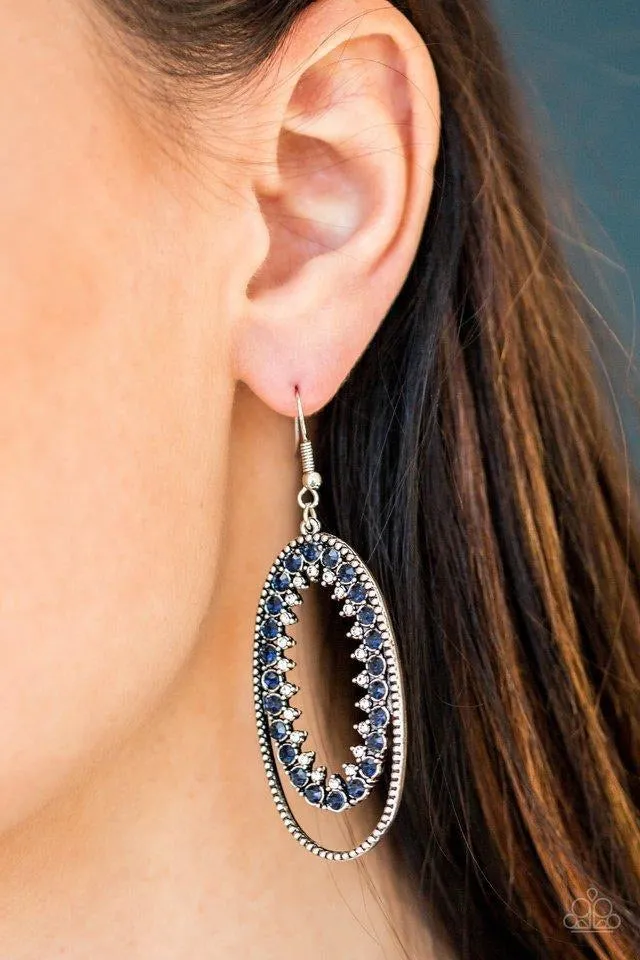Paparazzi Marry Into Money Earrings Blue