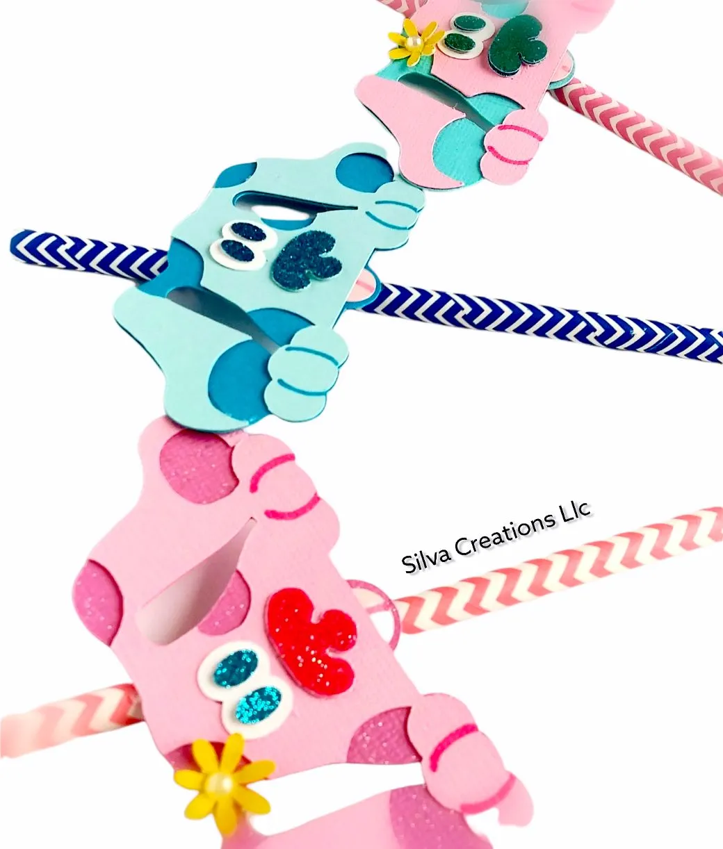 Paper Straws Blue's Clues Theme / 10 pcs.