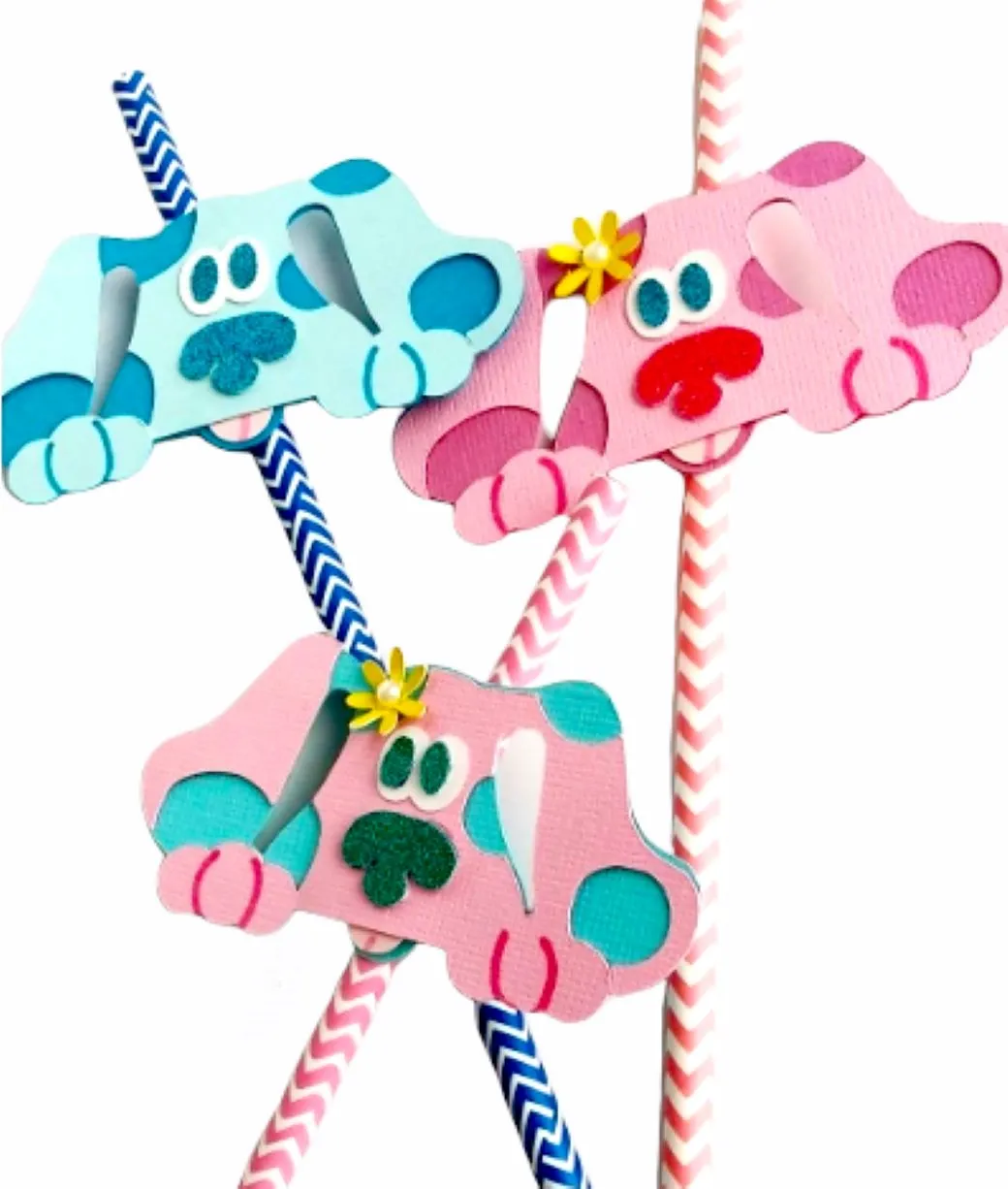 Paper Straws Blue's Clues Theme / 10 pcs.